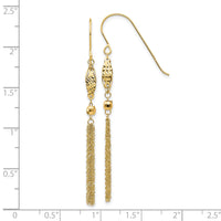 14k Bead and Chain Dangle Earrings-TL538Y
