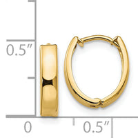 14k Polished Hinged Hoop Earrings-TL559