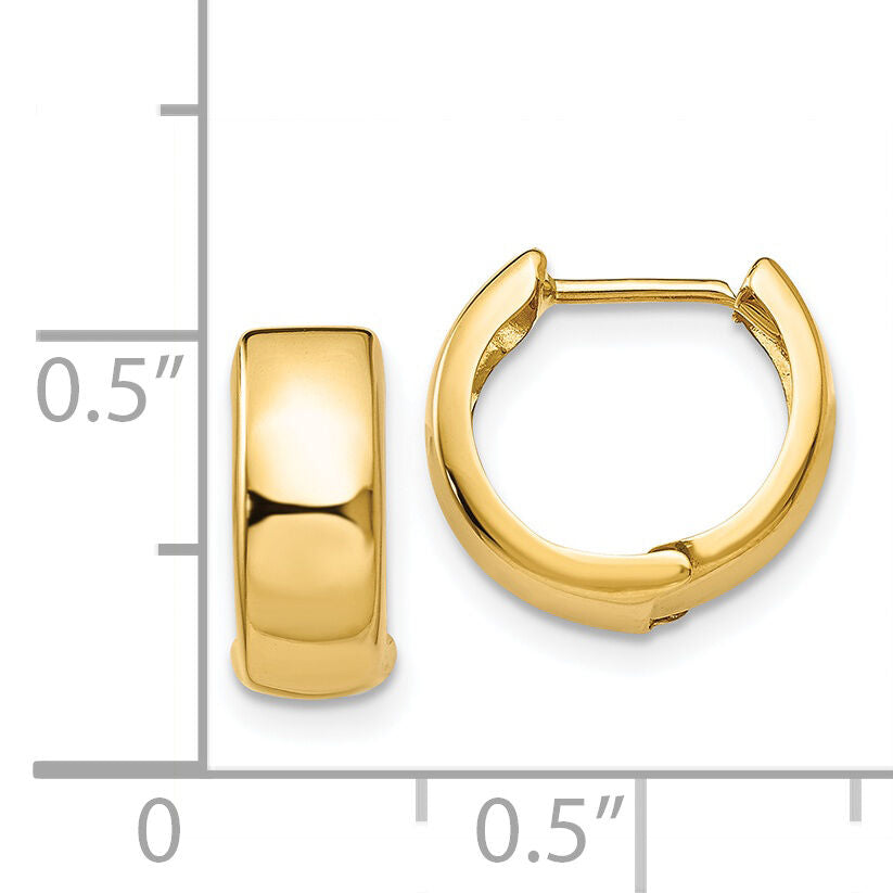 14k Hinged Hoop Earrings-TL563