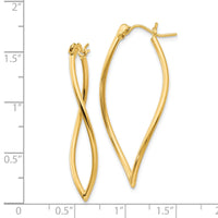 14k Polished Fancy Hoop Earrings-TL672
