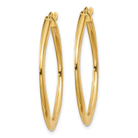 14k Tapered Square Hoop Earrings-TL689