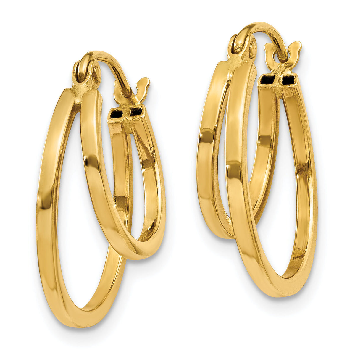 14K Double Hoop Earrings-TL707