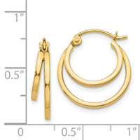 14K Double Hoop Earrings-TL707