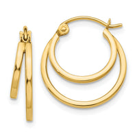 14K Double Hoop Earrings-TL707