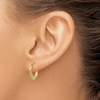 14K & Rhodium Hoop Earrings-TL732