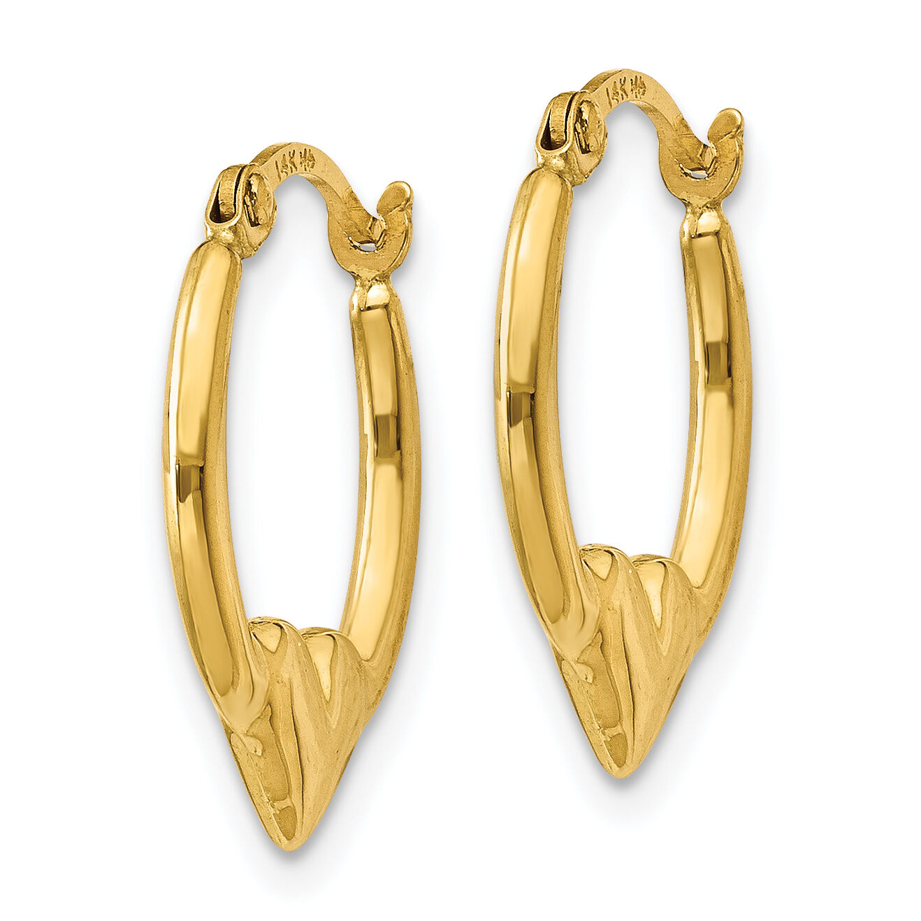 14K Heart Hoop Earrings-TL733 – Zhaveri Jewelers