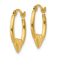 14K Heart Hoop Earrings-TL733
