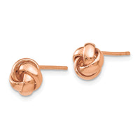 14k Rose Gold Polished Love Knot Post Earrings-TL943R