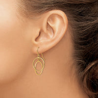14k Polished Circles Dangle Earrings-TL950