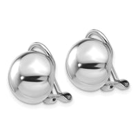 14k White Gold Polished Non-pierced Back Earrings-TM286
