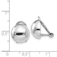 14k White Gold Polished Non-pierced Back Earrings-TM286