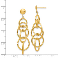 14k Circle Drop Post Earrings-TM545