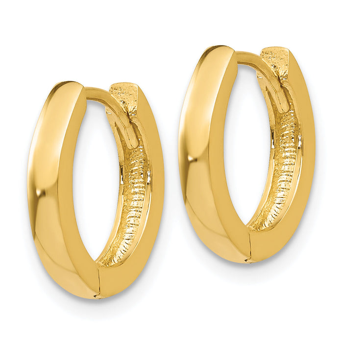 14k Round Hinged Hoop Earrings-TM607