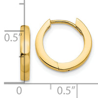 14k Round Hinged Hoop Earrings-TM607