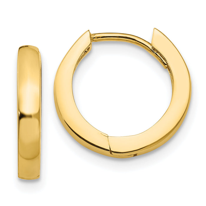 14k Round Hinged Hoop Earrings-TM607