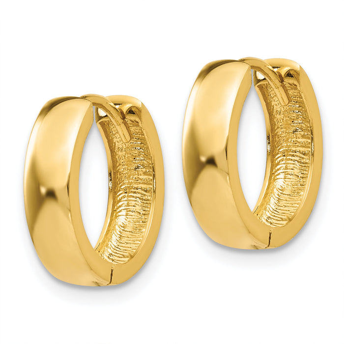 14k Round Hinged Hoop Earrings-TM609