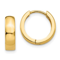 14k Round Hinged Hoop Earrings-TM609