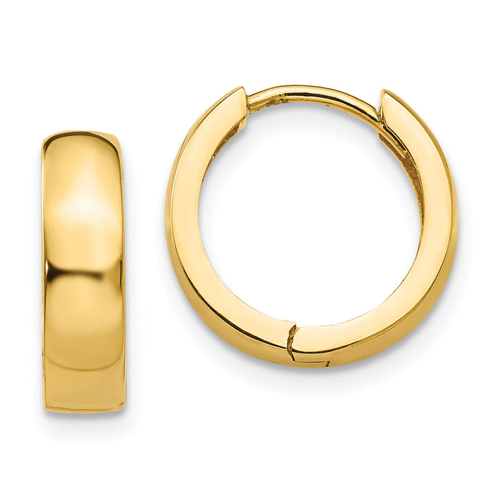 14k Round Hinged Hoop Earrings-TM609