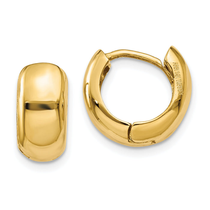 14K Hinged Hoop Earrings-TM613