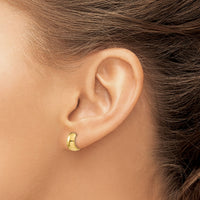 14k Round Hinged Hoop Earrings-TM614