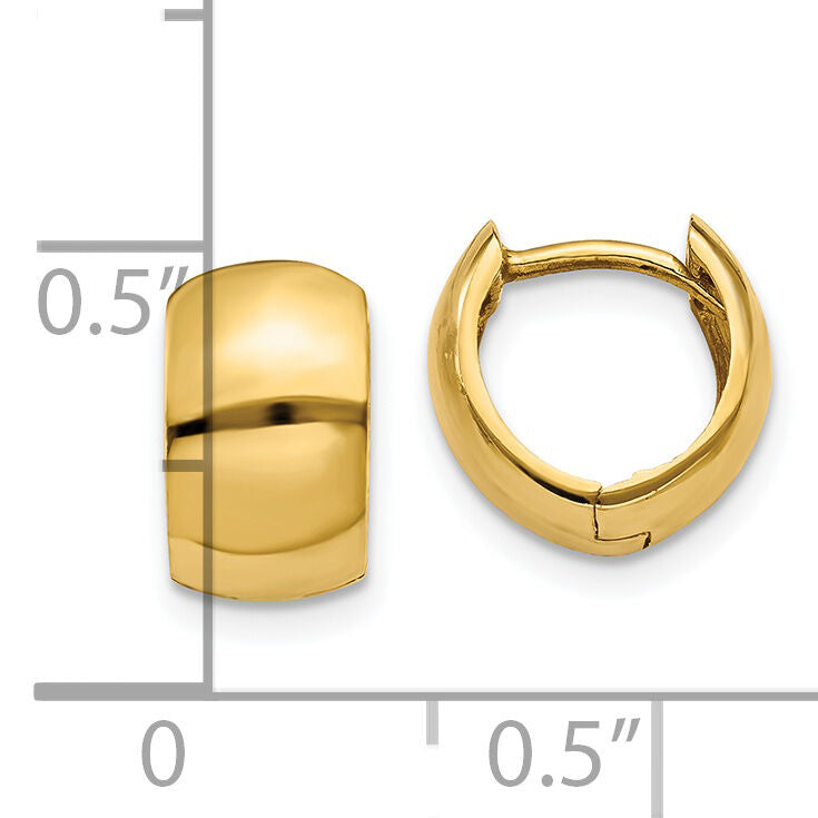 14k Round Hinged Hoop Earrings-TM614