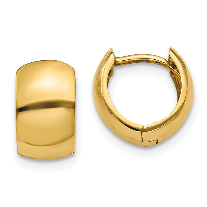 14k Round Hinged Hoop Earrings-TM614