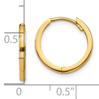 14k Round Hinged Hoop Earrings-TM615
