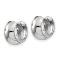 14k White Gold Round Hinged Hoop Earrings-TM616