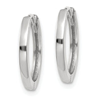 14k White Gold Round Hinged Earrings-TM618