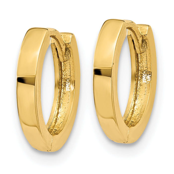 14k Round Hinged Hoop Earrings-TM619