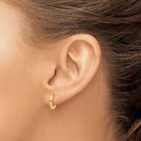 14k Round Hinged Hoop Earrings-TM619
