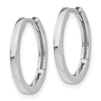 14K White Gold Hinged Hoop Earrings-TM621