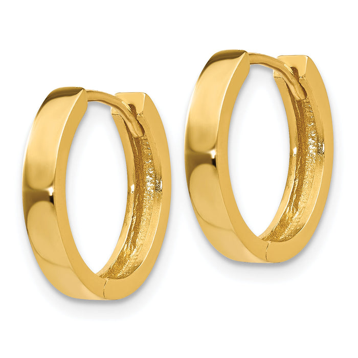 14k Round Hinged Hoop Earrings-TM624