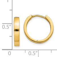 14k Round Hinged Hoop Earrings-TM624