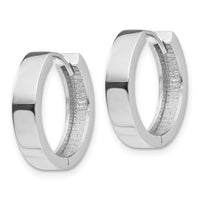14k White Gold Round Hinged Earrings-TM628