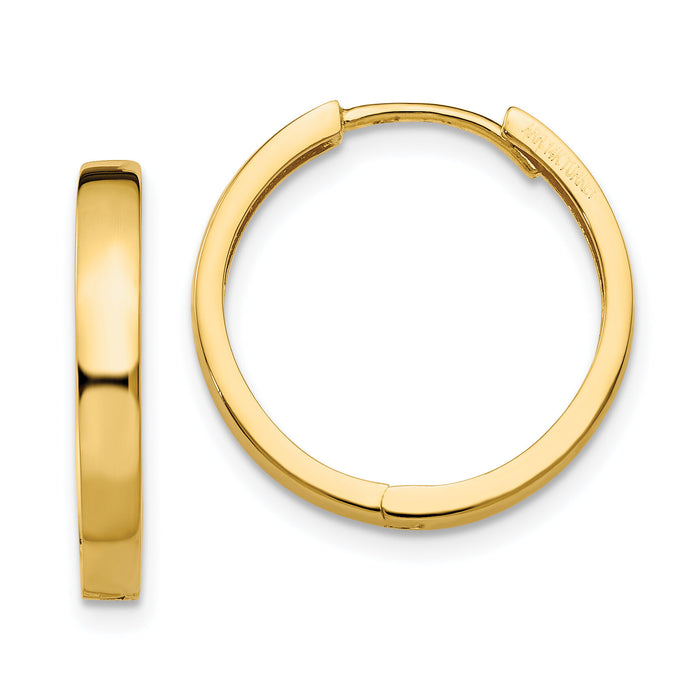 14K Hinged Hoop Earrings-TM629