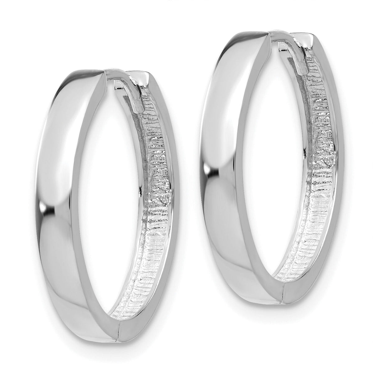 14k White Gold Hinged Earrings-TM630