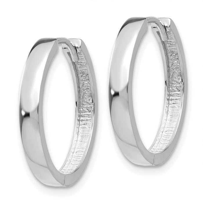14k White Gold Hinged Earrings-TM630