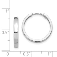14k White Gold Hinged Earrings-TM630