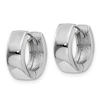 14K White Gold Hinged Hoop Earrings-TM631