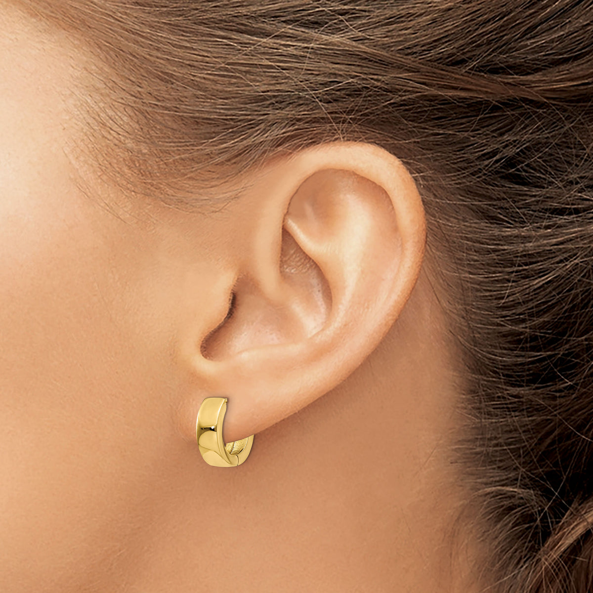 14K Hinged Hoop Earrings-TM632