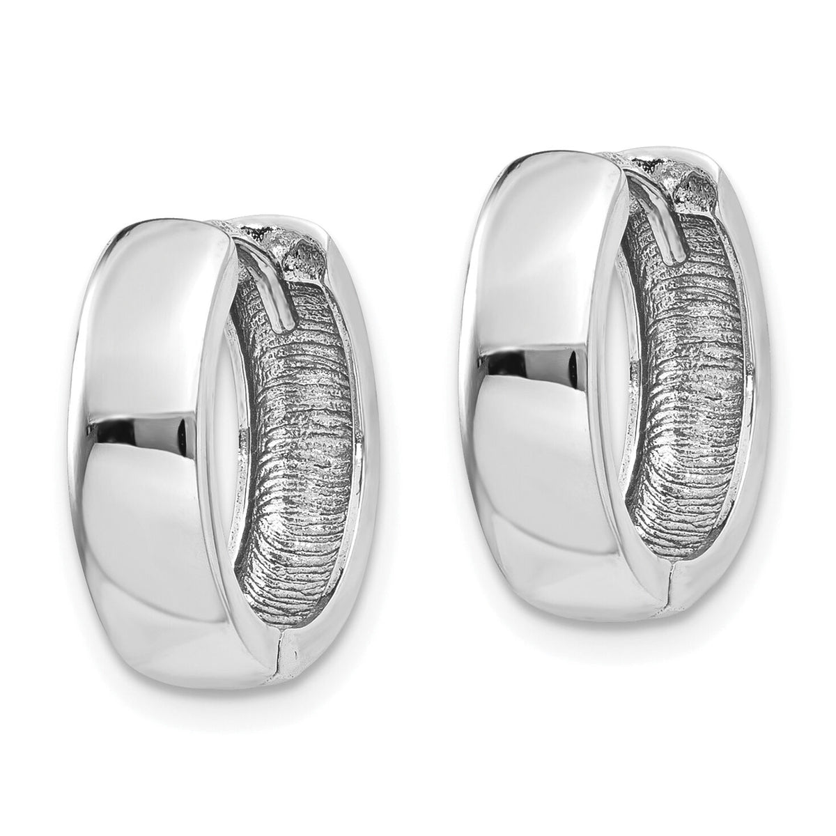 14k White Gold Hinged Earrings-TM633