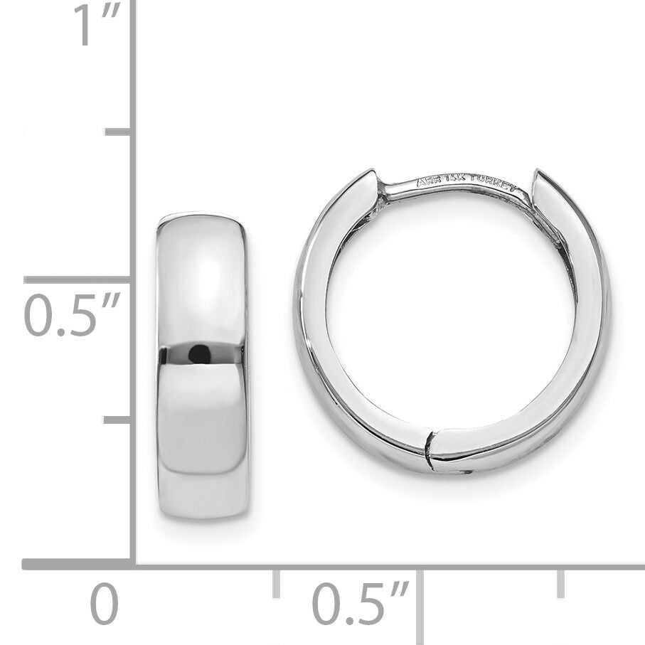 14k White Gold Hinged Earrings-TM633