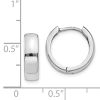 14k White Gold Hinged Earrings-TM633