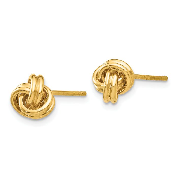 14K Love Knot Post Earrings-TM705