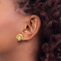 14K Love Knot Post Earrings-TM705