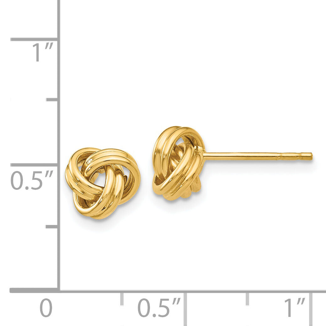 14K Love Knot Post Earrings-TM705