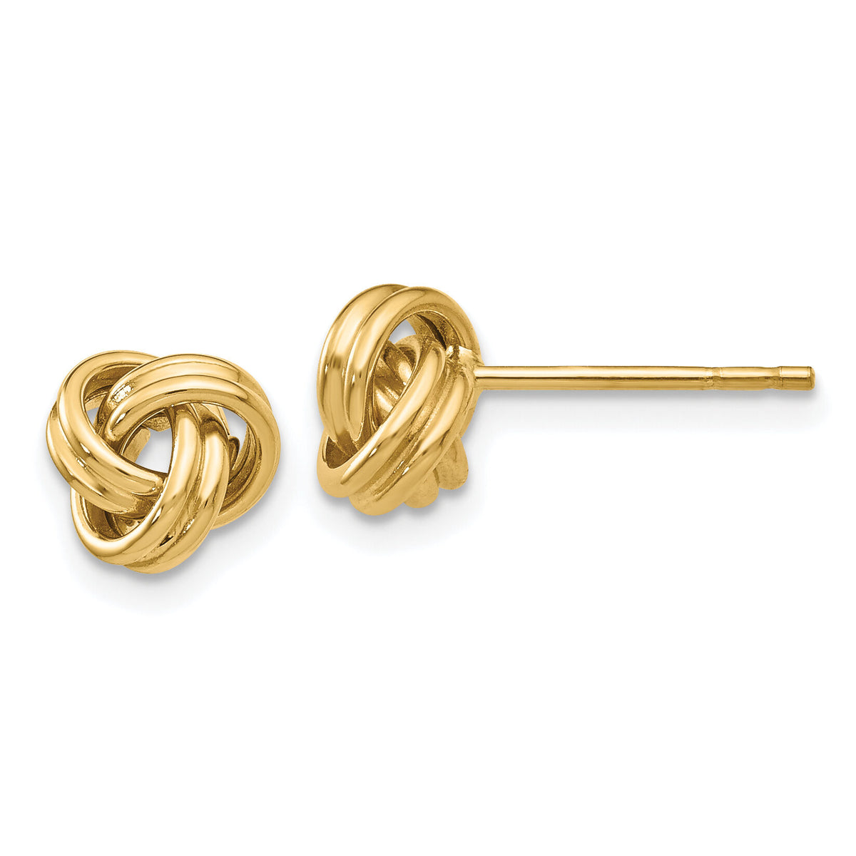 14K Love Knot Post Earrings-TM705
