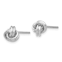 14k White Gold Polished Love Knot Post Earrings-TM705W