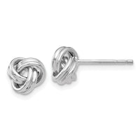 14k White Gold Polished Love Knot Post Earrings-TM705W